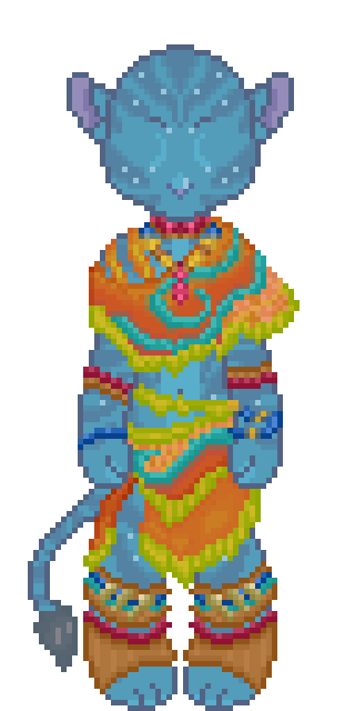 The craftable Daybreak Dancer costume set from Na'vi Me 2