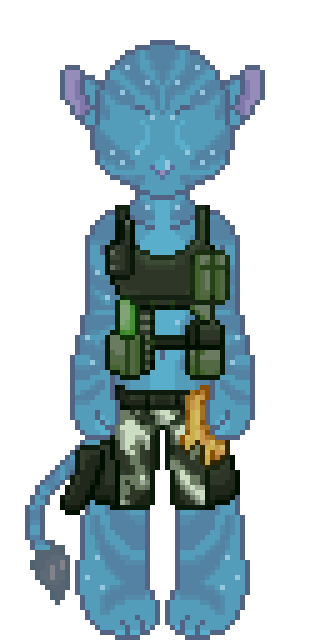 The craftable Recom F costume set from Na'vi Me 2